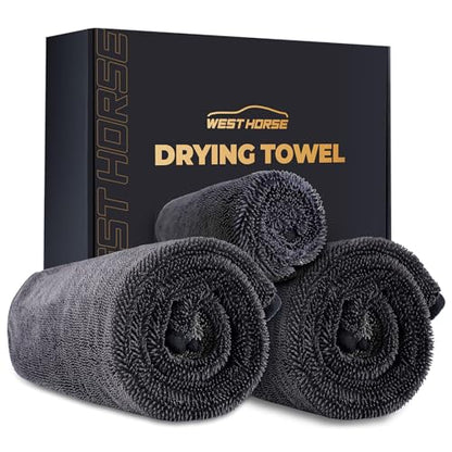 2-Pack Microfiber Car Drying Towel – Extra Large 24” x 36”, Streak-Free, Scratch-Free, and Ultra-Absorbent for Effortless Car Detailing
