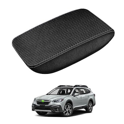 Autorder Center Console Cover for Subaru Outback 2020-2025 Accessories Armrest Cover Carbon Fiber Anti-Scratch Middle Console Pad Leather Armrest Protector - size: Subaru Outback 2020-2025