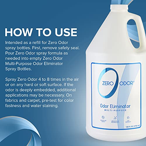 Zero Odor 128 oz. Multi-Purpose Odor Eliminator Refill GL1128004 - size: 128 Fl Oz (Pack of 1)