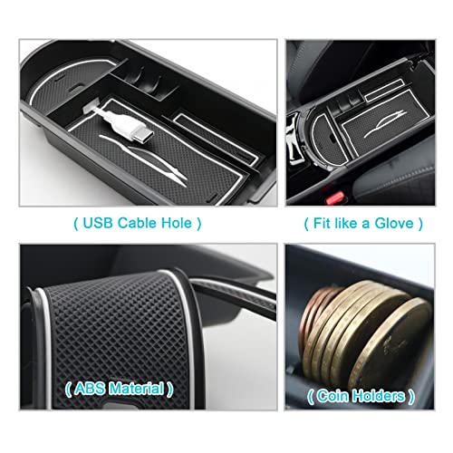 CDEFG Center Console Accessory Organizer Compatible with 2018 2019 2020 2021 2022 CHR C-HR, ABS Material Armrest Box Insert Tray (White) - color: 1Pcs White for CHR 2018-2023