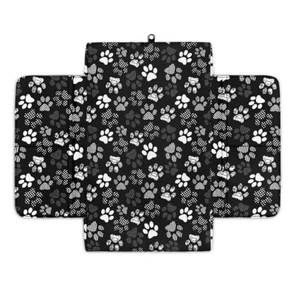 Dog Paw Center Console Armrest Cover for Most Vehicles 300D Polyester Fabric with Side Pockets Interior Accessories Prevent Scratching - color: Dog Paw