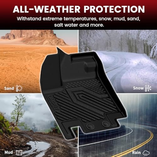 LASFIT Floor Mats & Cargo Mat for Nissan Pathfinder 7/8 Seats 2026 2025 2024 2023 2022, All Weather TPE Custom Fit Floor Liners for Pathfinder SV/SL/Platinum Car Mats & Trunk Mats Accessories, Black - size: 1)For Nissan Pathfinder | 2022-2026