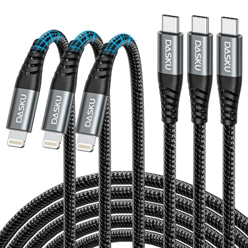 USB C Lightning Cable 3 Pack 3 Ft, iPhone 14 13 Fast Charger Cord [Apple MFi Certified] 3 Foot Type C iPhone Cable Compatible with iPhone 14 13 12 11 Pro Max Mini 8 Plus SE iPad and More - color: Black, size: 3FT, style: USB C