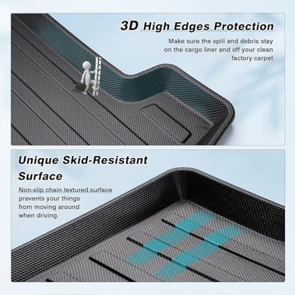 Mixsuper Custom Fit Cargo Liner for 2018-2023 2024 2025 Toyota Camry & Avalon 2019-2022 All Weather Trunk Mat TPO Durable Odorless 3D Rear Trunk Liner Cargo Mat Black - size: 2018-2025 Toyota Camry/ 2019-2022 Avalon