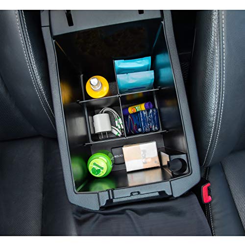 JDMCAR Compatible with Toyota 4Runner Accessories 2010-2024 Center Console Organizer,Insert ABS Black Materials Compartment Divider - color: Matte Black