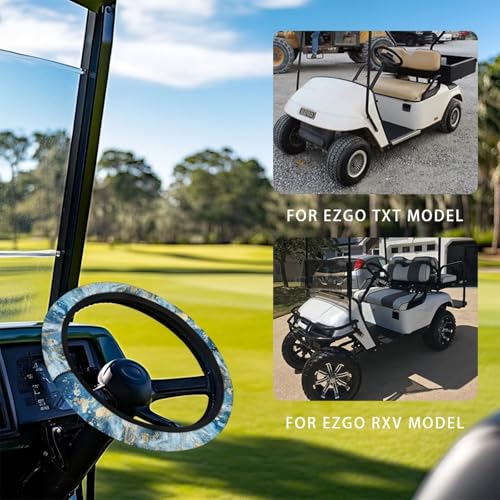 Blue Marble Golf Cart Steering Wheel Covers Steering Wheel Cover Protector Car Accessories Steering Wheel Cover Anti-Slip Sweatproof Auto Steering Wheel Comfortable - color: Blue Marble