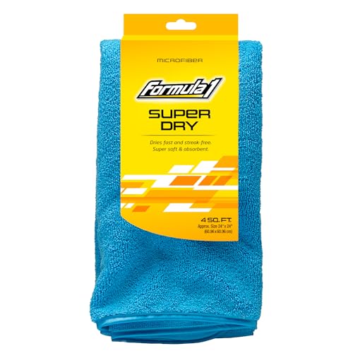 Formula 1 Super Dry Microfiber Drying Towel - Double Thick & Quick Dry - Extra Large - 24" x 24" - color: Super Dry Microfiber X-large