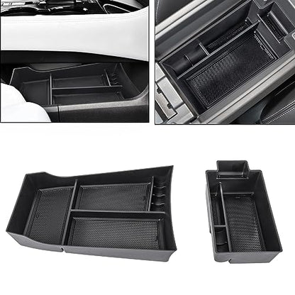 Center Console Organizer Compatible with Nissan Rogue 2021-2025 2026 Armrest Storage Box Insert Tray Interior Secondary Accessories(2PCS Center Console Tray) - size: 2PCS Center Console Tray Set