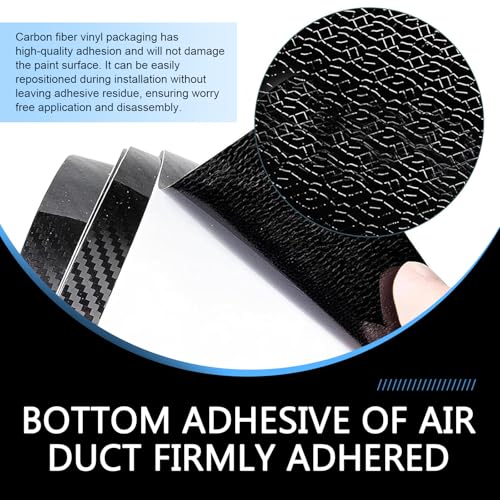 Car Door Edge Guard, 2.7 inch × 23 FT 3D Carbon Fiber Txture Door Sill Protector, Anti-Collision Anti-Scratch Car Wrap Film, Universal Sill Protector for Most Cars (Black)