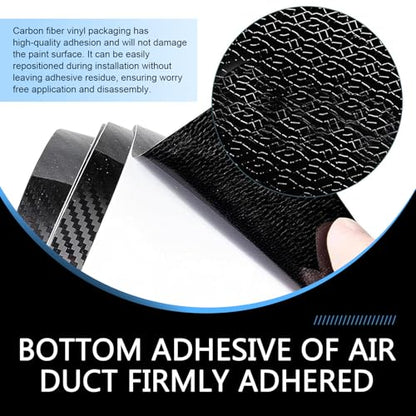 Car Door Edge Guard, 2.7 inch × 23 FT 3D Carbon Fiber Txture Door Sill Protector, Anti-Collision Anti-Scratch Car Wrap Film, Universal Sill Protector for Most Cars (Black)