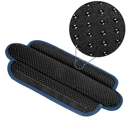 ZINZ Ultra Thick & Breathable Universal Shoulder Pad Cushion for Bag - Long & Comfort - color: Black&blue