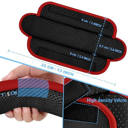 ZINZ 2-Pack Universal Shoulder Pad with Ultra Thick Cushion for Bag Luggage Bag Crossbody, Plus Long & Anti-Slip & Breathable,Black-Wine Edge - color: Black-Wine edge