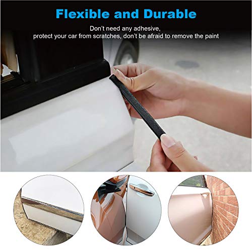Car Door Edge Guards Black, 16Ft Rubber Seal Protector U Shape Edge Trim Car Door Edge Protection Fit for Most Car - size: 16Ft(Black )