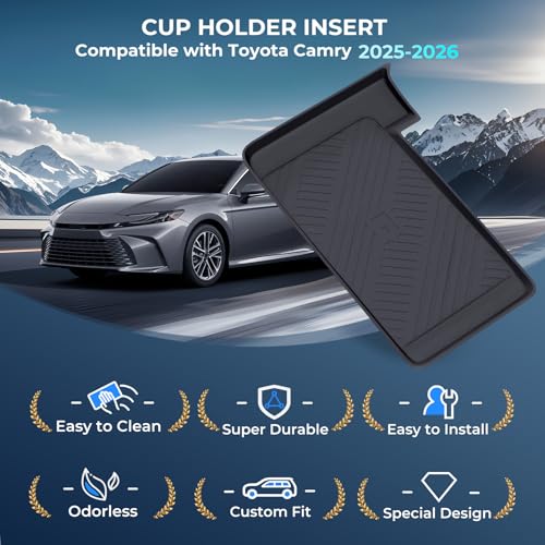 Wireless Charging Protective Mat for Toyota Camry 2026 2025, Center Console Interior Accessories Silicone Anti-Slip Wireless Charger Cover Pad for 2025-2026 Camry, Black - style: Fits for Toyota Camry 2025-2026