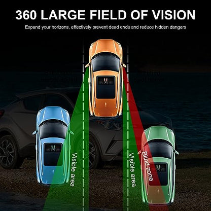 LivTee Blind Spot Mirror, Double Adjustable Mounted Blindspot Mirror HD Glass Wide Angle View, Side Rearview Mirror Universal, Right - size: Double-Right