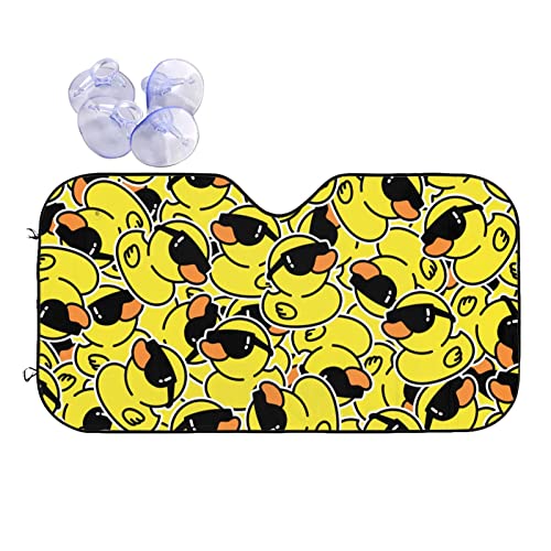 Duck Car Windshield Sunshade Front Window Sun Visor Protector Foldable Shield Cover for Truck SUV - color: Black10