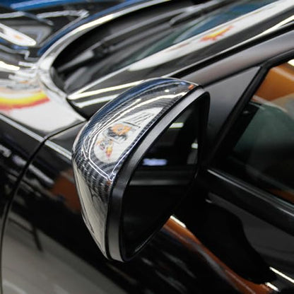 Crosselec Carbon Fiber Side Door Mirror Cover Molding Trim for Dodge Charger 2011-2023 (Carbon Fiber Pattern-Replacement) - color: Carbon fiber pattern-Replacement