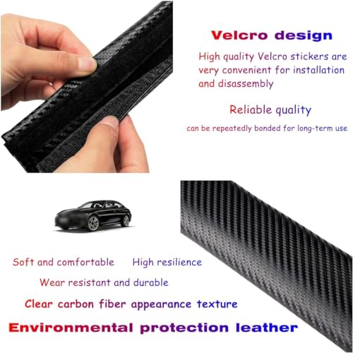 2PCS Car Seat Belt Cover for BMW, Carbon Fiber Seatbelt Shoulder Protection, Soft Car Seat Belt Strap Cushion Protect Your Neck and Shoulder, Car Accessories Seat Belt Pad for Car Truck (Black) - color: QCHJ-002