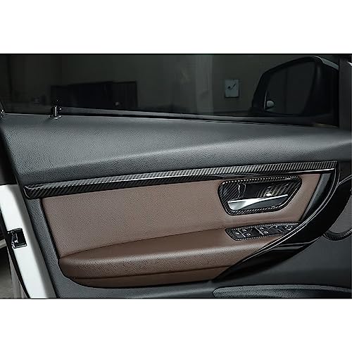 x xotic tech 4pcs Car Interior Door Molding Strip Trim Cover Compatible with BMW 3 Series F30 F31 2012 2013 2014 2015 2016 2017 2018 (Carbon Fiber Pattern) - color: Carbon Fiber Black