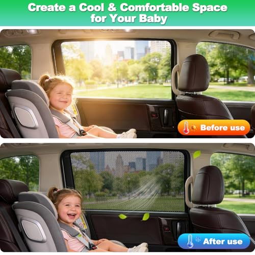 Car Window Shades for 2018-2024 Odyssey - Rear Side Window Sun Shade for Baby, Breathable Mesh Privacy Window Covers, UV Protection & Heat Insulation for Travel, Napping, Camping - size: Odyssey(2018-2024)R-2PCS