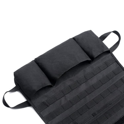 Molle Seat Back Organizer, Tactical Car Seat Cover Organizer Panel with Pouches, Molle Universal Vehicle Panel (Black) - style: Black
