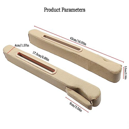 2 Pack Car Seat Gap Filler Organizer for Driver Side and Passenger Side Auto Center Console Side Filler Filler for Car Front Seat (Beige 2 pcs) - color: Beige -2 pcs