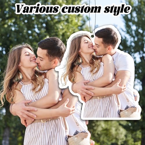 6Pcs Custom Air Fresheners with Picture - Double Sided Print Personalized Car Air Freshener with Logo Personalized Gifts for Valentine's, Car Charms for Rear View Mirror. (6pcs-Crop) - color: 6 Pcs - Crop