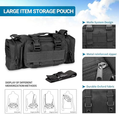 Z8 Tactical Seat Back Organizer, Universal Car Seat Back Cover with 5 Mole Bags in Different Sizes, Universal Fits All Vehicles - color: Black/waterproof bag
