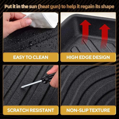 Naibeve Floor Mats for 2012-2020 Chevrolet Sonic (Not Fit Hatchback) - All Weather Custom Fit for Chevy Sonic Floor Mats Liner & Trunk Mat Waterproof Interior Accessories - size: 5)Sonic|2012-2020