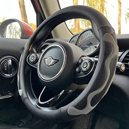 PINCTROT Comfy Grip Steering Wheel Cover, Anti-Slip Design, Universal 14.5-15 Inch(Silicone Gray) - color: 4.Gray, size: Medium(Standard) Size[14 1/2''-15'']