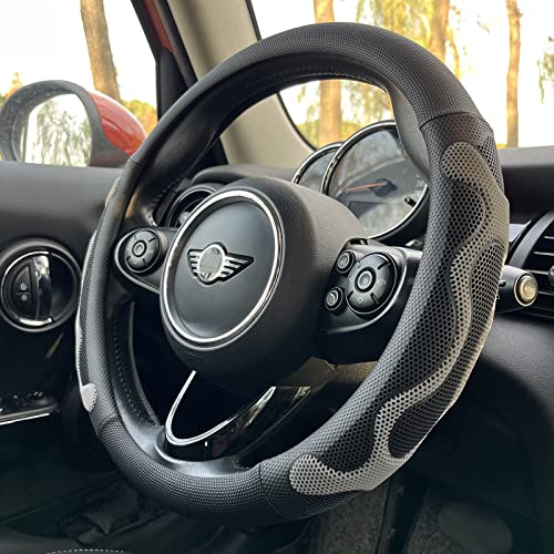 PINCTROT Comfy Grip Steering Wheel Cover, Anti-Slip Design, Universal 14.5-15 Inch(Silicone Gray) - color: 4.Gray, size: Medium(Standard) Size[14 1/2''-15'']
