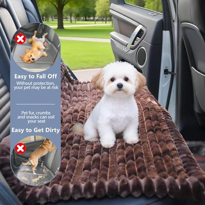 Dog Car Seat Waterproof Bed Cover Non-Slip Car Back Seat Soft and Comfortabl Pet Bed Mat Car Blanket for Travel Backseat Extender Seat Covers Dog Bed for Cars Trucks and SUVs (Dark Brown 23.6” x 51”) - color: Waterproof Dark Brown Cover