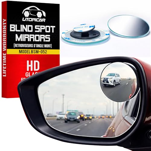 Car Blind Spot Mirror Round 2.5" - HD Glass Frameless Convex Mirror Car - Automotive Exterior Blindspot Car Mirror Accessories For Men & Women - Auto Parts (2pack) - color: Pick Up Truck