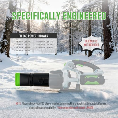 Sealegend Car Drying Nozzle Compatible with EGO Leaf Blower Models 530 575 580 615 650 670 765, Compact Nozzle Attachment for Easy Snow & Leaves Removing, 360°Rotation & Scratch Protection, Black - color: Black
