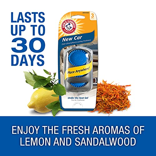 Arm & Hammer AH8500NEC Under The Seat Air Freshener, New Car, 3 Pack