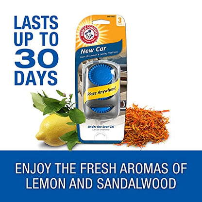 Arm & Hammer AH8500NEC Under The Seat Air Freshener, New Car, 3 Pack