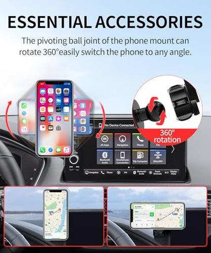 MaserWeller Car Phone Holder for Honda HR-V HRV 2023-2026 Accessories/CR-V CRV 2023 2024 2025 2026 Accessories 7/9-inch Screen Fixed Clip,Phone Mount Compatible with MagSafe, 360° Cell Phone Holder - size: For 23-26 Cr-v & 23-26 Hr-v (7/9 Inch Screen Only