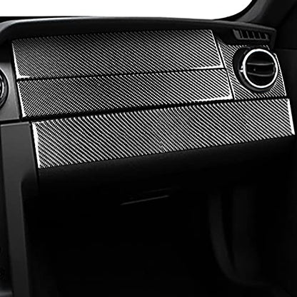 Co-Pilot Instrument Panel Cover Trim Interior Stickers Compatible with Ford Mustang GT Shelby 2005 2006 2007 2008 2009 Carbon Fiber Accessories Decals 4PCS - color: Co-pilot Meter Kit-black