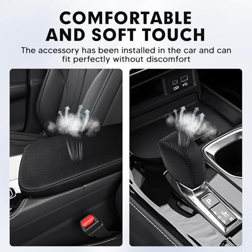 Autorder 2PCS Center Console Cover for 2022 2023 2024 2025 NX 250/NX 350/NX 350h/NX 450h+ Accessories Gear Shift Knob Cover Anti-Scratch Leather Armrest Cover&Shift Knob Cover - size: 2PCS 2022-2025 Lexus NX