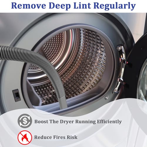 Dryer Vent Lint Removal Tool Vacuum Attachments Hose for Dyson GEN 5 V15 V12 V11 V10 V8 V7 Detect Outsize Slim Absolute Cyclone Vacuum Cleaner Dryer Cleaner Kit Nozzle Crevice Flexible Hose - style: Dryer Hose Gray