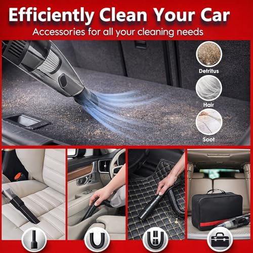 63PCS Car Wash Cleaning Kit,Car Wash Brush with Long Handle,Car Detailing Kit with Foam Gun,Car Cleaning Supplies,Handheld Vacuum, Car Detailing Kit (63PCS) - size: 63PCS
