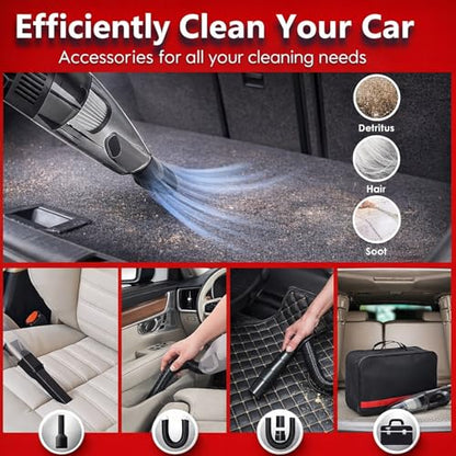63PCS Car Wash Cleaning Kit,Car Wash Brush with Long Handle,Car Detailing Kit with Foam Gun,Car Cleaning Supplies,Handheld Vacuum, Car Detailing Kit (63PCS) - size: 63PCS