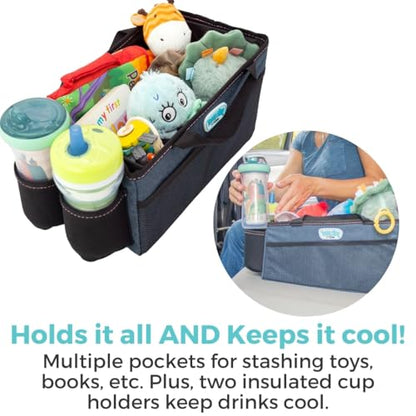 Toddleroo by North States - Car Organizer Caddy: Portable Diaper Caddy for Car - Baby Car Organizer & Storage - Navy