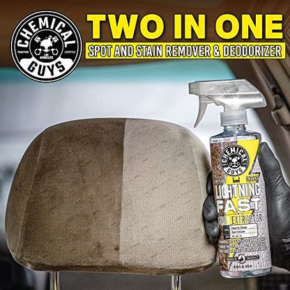Chemical Guys Lightning Fast Carpet and Upholstery Stain Extractor - Chemical Guys Carpet Cleaner, Great for Fabric, Upholstery, Cars, Home, Office, Furniture, and More, Fresh Scent - 16 oz - size: 16 Fl Oz (Pack of 1)