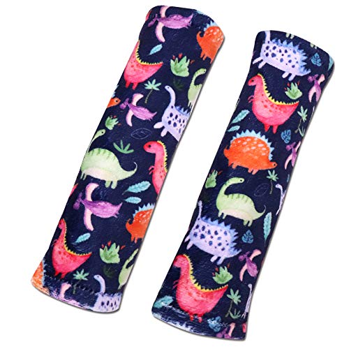 Dinosaur Car Seat Belt Covers for Baby, Toddlers Stroller Seat Strap Covers, Car Seat Straps Shoulder Pads for Girls Boys, Minky Seat Belt Protectors for Car Seats, for Kids Newborn Infants - color: Dinosaur