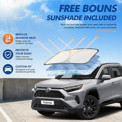 Car Cover Waterproof All-Weather,Heavy-Duty Outdoor Full Exterior Automobiles SUV(Length 182-190 inch) with Windshield Sun Shade Universal Fit Toyota RAV4,CRV,Model Y,Q5,Equinox,Rogue etc - size: Fit SUV Jeep 182-190 inch(YL)