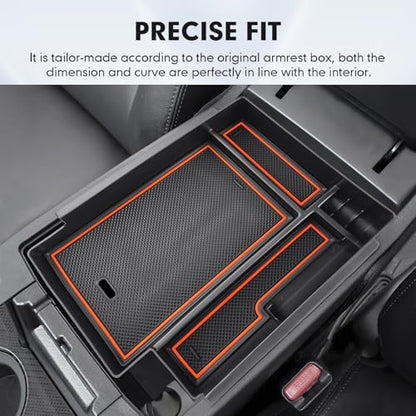 Autorder 2PCS Center Console Organizer for 2010-2024 Toyota 4Runner Accessories Armrest Storage Box Secondary Insert Tray Gear Shift Organizer Tray with Anti-Slip Mat - size: 2010-2024 Toyota 4Runner 2PCS
