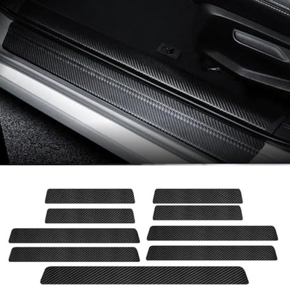 Car Door Sill Protector Compatible with Honda CRV SUV 2024-2017 Custom Fit LX EX EX-L Upgraded- Custom Fit Anti-Scratch Carbon Fiber Threshold Protection Sticker, Trunk & Door Entry Edge Guard (9pcs)
