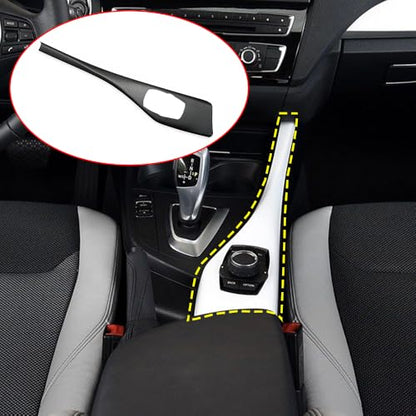Car Center Console Multimedia Trim Panel Cover for 2012 to 2018 BMW 1 Series 2 Series F20 F21 F22 Real Carbon Fiber Automotive Interior Trim Accessories (Matte Black Carbon - Version A) - color: Matte Black Carbon - Version A