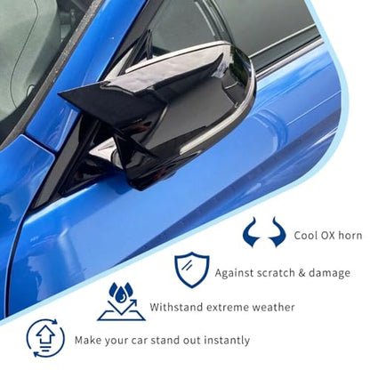 Side Mirror Cover Compatible with 3-Series F30 F31 F34 / 4-Series F32 F33 F36 / 2-Series F22 F23 / 1 Series F20 X1 E84 M2 F87 (Gloss Black, F22 F30 F32 F36) - color: Gloss Black, size: F22 F30 F32 F36